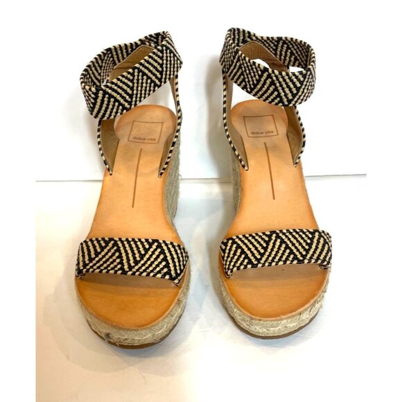 Dolce Vita Pia Espadrille Jute Wrapped Wedge Sandals Size 8 Natural Multi Color - Picture 5 of 9